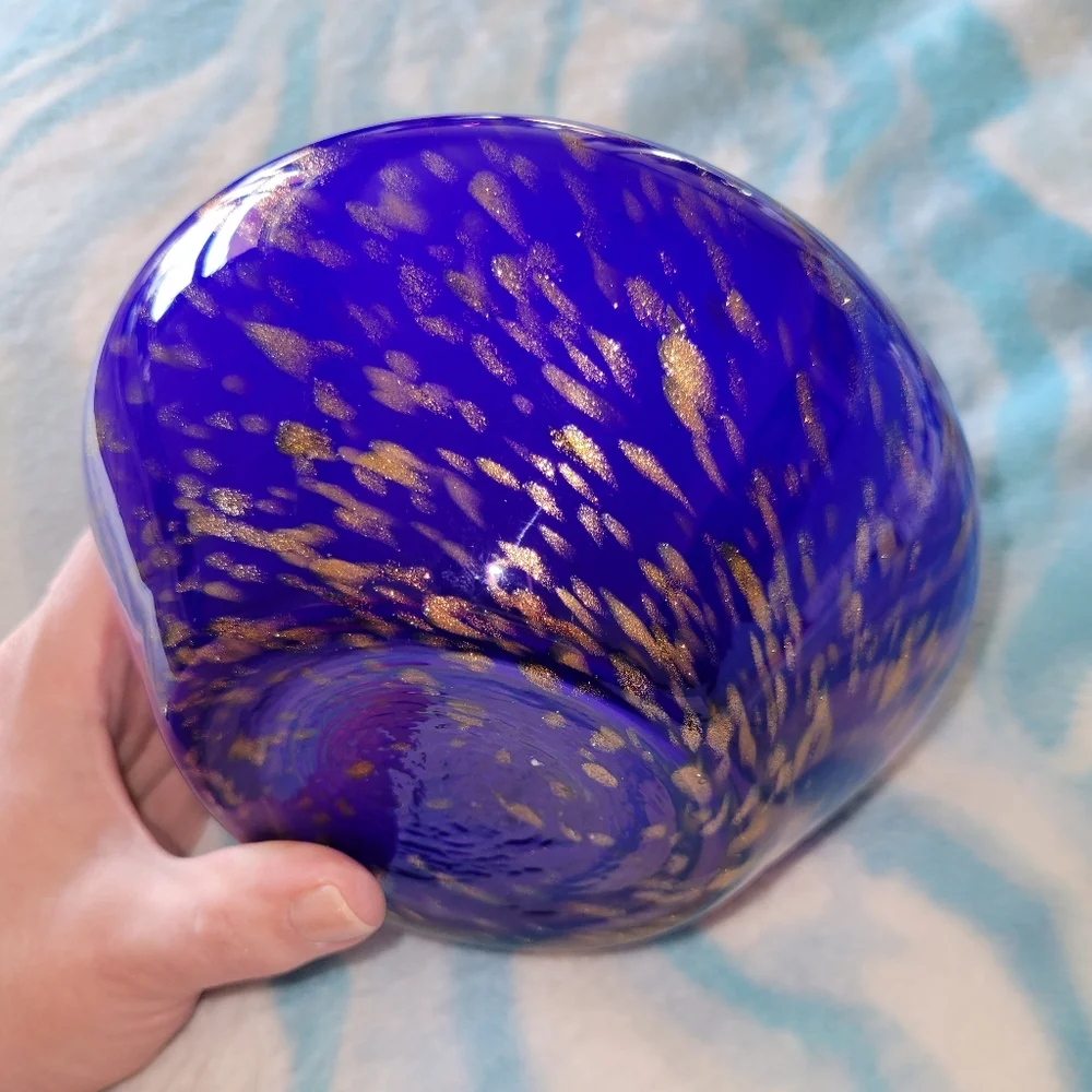 Vase Cobalt Blue and Gold